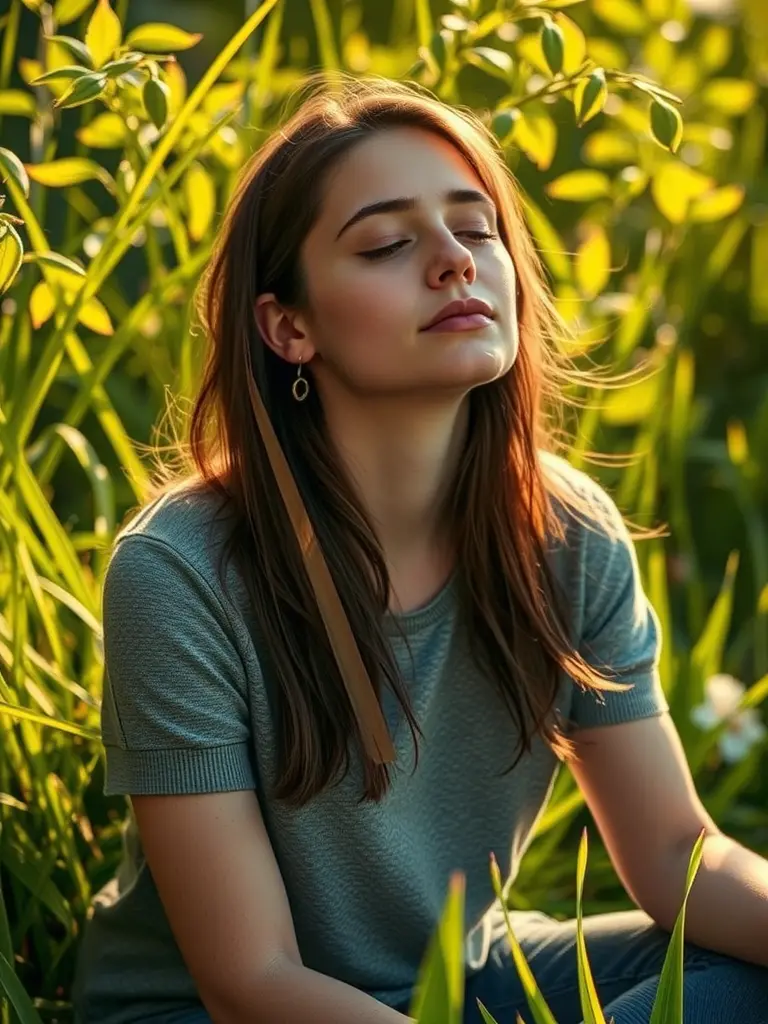 Respira profondamente con la mente e ritrova la calma e la stabilità interiore.