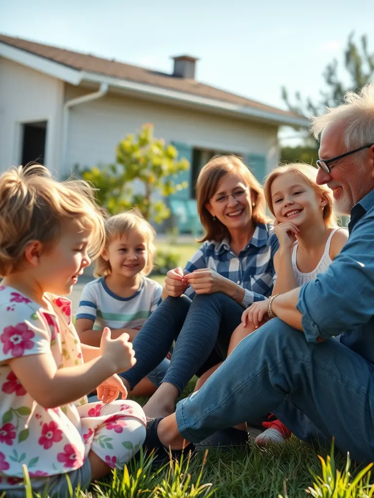 Umarmen Sie beruhigende Familienzeiten, um innere Lasten zu verringern.