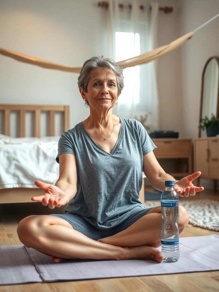 Nchịkọta nke usoro yoga iji wepụ nsogbu ịjụ ụra n'abalị.
